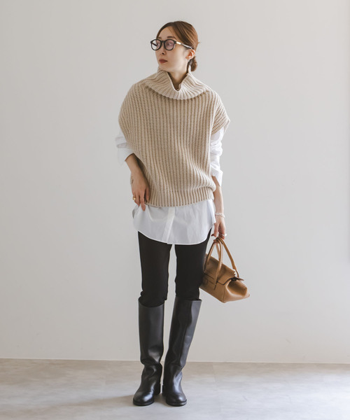 Noble（ノーブル）の「コンシールスリットストレッチレギンス（その他パンツ・レディース・ブラック/アイボリー・36/38）」の20枚目の写真