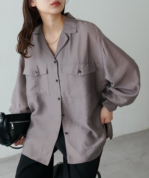 シアージ　開襟シャツ セール】シアー開襟シャツ（シャツ/ブラウス）｜AMERICAN HOLIC