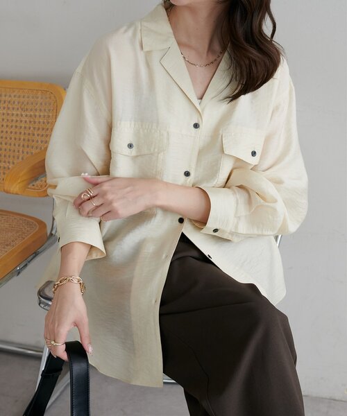 シアージ　開襟シャツ シアージ 開襟シャツ シアージ 開襟シャツ Sillage シアージのアイテム