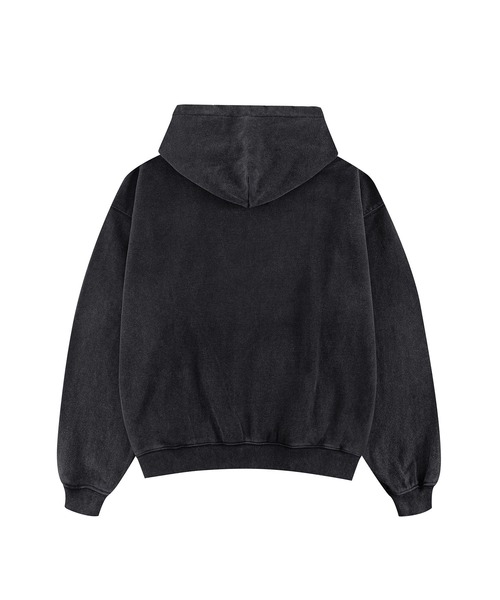 SUPPLIER(サプライヤー)の「ジップフーディ|Vintage Wash Tribal Rhinestone Logo Hoodie|SUPPLIER(パーカー・メンズ・ブラック/レッド・SMALL/MEDIUM/LARGE/X-LARGE)」の4枚目の写真