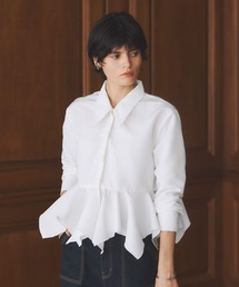 ブラウス　ホワイト　F 新品 GIRL DRESS FOR NOW トップス レディース 1枚で決まる ブラウス