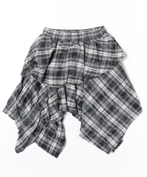 GORGE（ゴージ）の「《イレヘムフレア×ダメージ風チェック》レディース ミニスカート 個性派 春夏秋冬（スカート・レディース・グレー/ブラウン・F）」の9枚目の写真