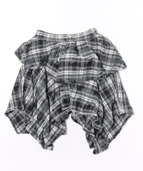 GORGE（ゴージ）の「《イレヘムフレア×ダメージ風チェック》レディース ミニスカート 個性派 春夏秋冬（スカート・レディース・グレー/ブラウン・F）」の11枚目の写真