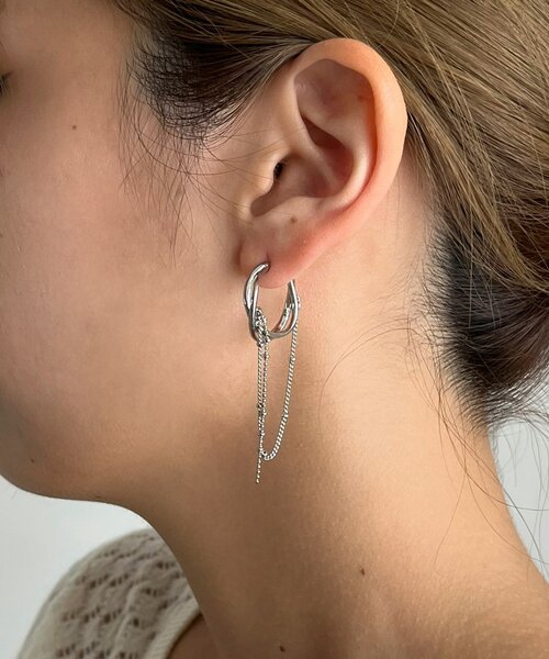 セール】〈GOLDY/ゴールディ〉2連フープツブチェーンピアス（ピアス