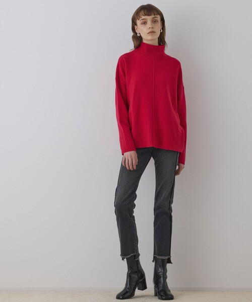 Diagram（ダイアグラム）の「ウールオーバーニットトップ（ニット/セーター・レディース・ピンク/キナリ/グレー・36）」の7枚目の写真