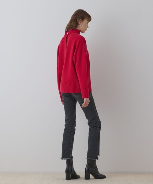 Diagram（ダイアグラム）の「ウールオーバーニットトップ（ニット/セーター・レディース・ピンク/キナリ/グレー・36）」の8枚目の写真