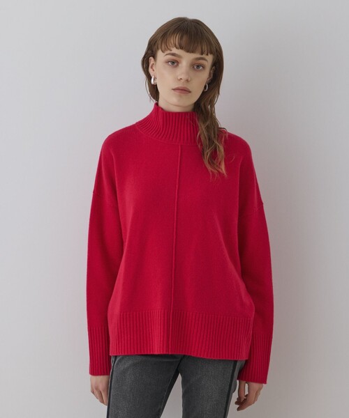 Diagram（ダイアグラム）の「ウールオーバーニットトップ（ニット/セーター・レディース・ピンク/キナリ/グレー・36）」の9枚目の写真