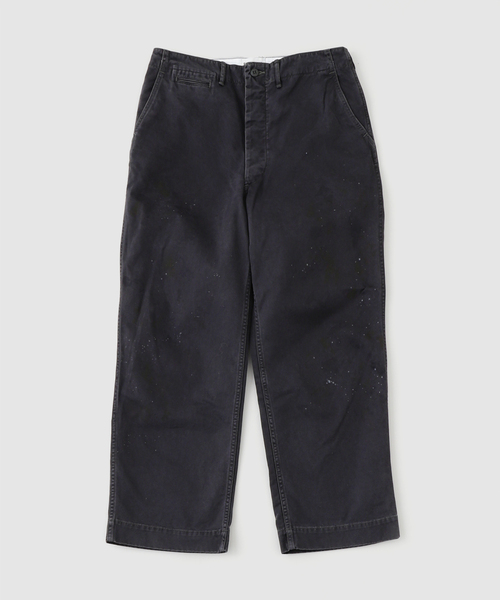 BOW WOW(バウワウ)の「BOWWOW / バウワウ SMU STAINED WORK TROUSERS(チノパンツ・メンズ・ブラック・MEDIUM/LARGE/X-LARGE)」の1枚目の写真