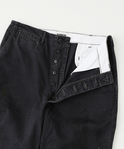 BOW WOW(バウワウ)の「BOWWOW / バウワウ SMU STAINED WORK TROUSERS(チノパンツ・メンズ・ブラック・MEDIUM/LARGE/X-LARGE)」の6枚目の写真