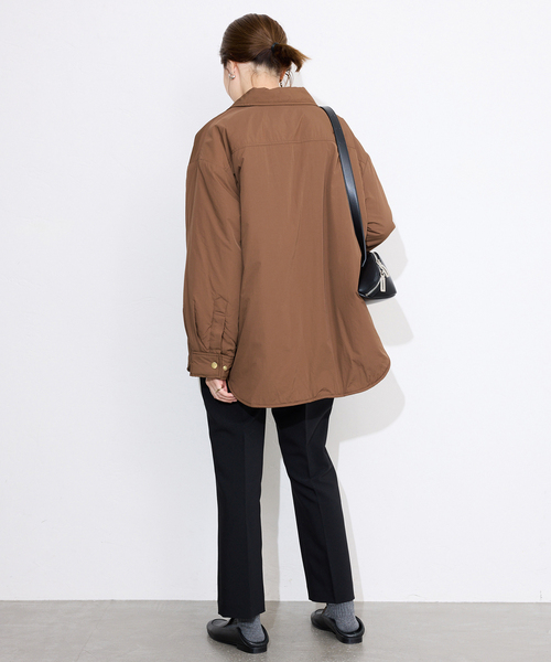 SLOBE IENA(スローブイエナ)の「《吸湿発熱》TOPTHERMOシャツブルゾン(その他アウター・レディース・ブラウン/カーキ・FREE)」の4枚目の写真
