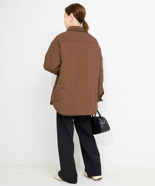 SLOBE IENA(スローブイエナ)の「《吸湿発熱》TOPTHERMOシャツブルゾン(その他アウター・レディース・ブラウン/カーキ・FREE)」の9枚目の写真
