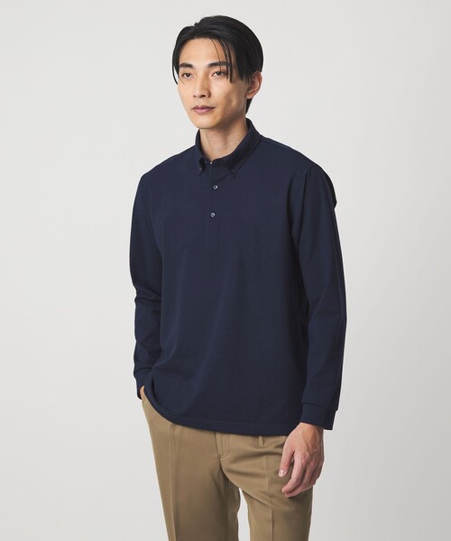 セール】M/DY ボタンダウン 長袖 ポロシャツ（ポロシャツ）｜green