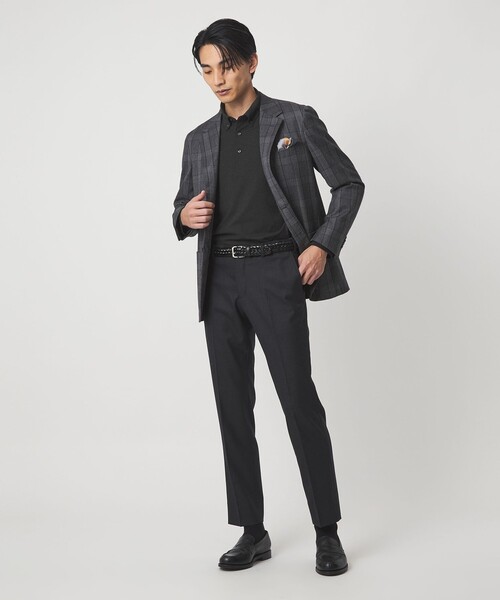 green label relaxing(グリーンレーベルリラクシング)の「M/DY ボタンダウン 長袖 ポロシャツ(ポロシャツ・メンズ・ネイビー/ダークグレー・L/XL/S/M)」の4枚目の写真