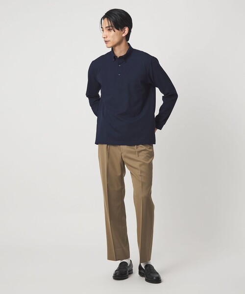 green label relaxing(グリーンレーベルリラクシング)の「M/DY ボタンダウン 長袖 ポロシャツ(ポロシャツ・メンズ・ネイビー/ダークグレー・L/XL/S/M)」の22枚目の写真