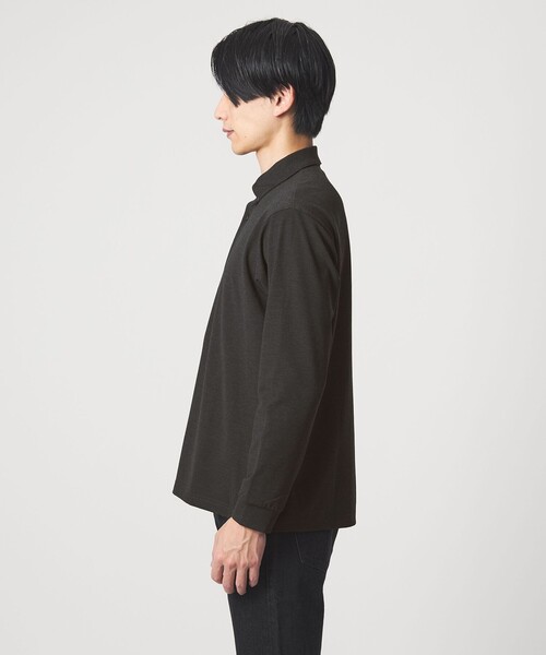 green label relaxing(グリーンレーベルリラクシング)の「M/DY ボタンダウン 長袖 ポロシャツ(ポロシャツ・メンズ・ネイビー/ダークグレー・L/XL/S/M)」の9枚目の写真