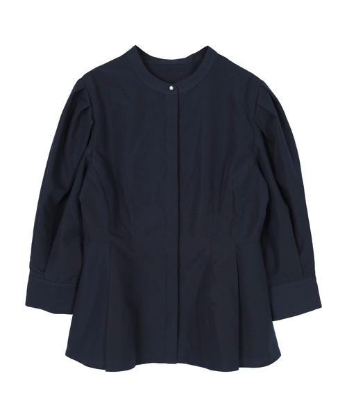 UR'S(ユアーズ)の「バンドカラーペプラムシャツ(シャツ/ブラウス・レディース・オフホワイト/ダークネイビー・L/M/S)」の19枚目の写真