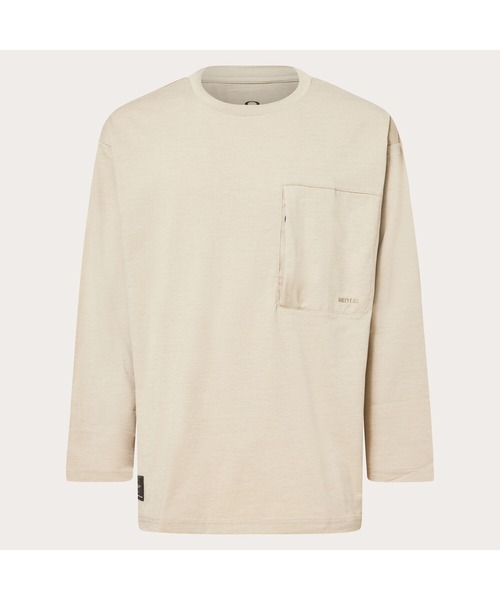 OAKLEY(オークリー)の「オークリー FGL SCRATCH LS TEE 4.7/Tシャツ/吸汗速乾/ストレッチ/UPF50+/ロンT/ロングスリーブ/アウトドア/OAKLEY(Tシャツ/カットソー・メンズ・ベージュ/ブラック・XL/L/M/S)」の1枚目の写真