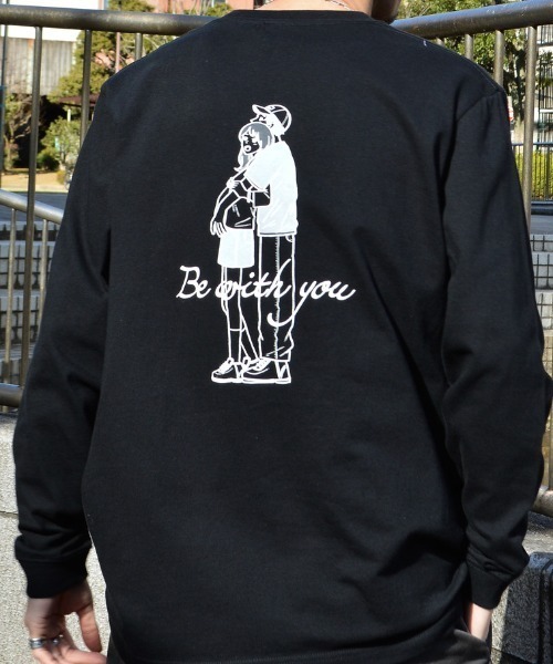 セール】カップルイラストロンT（Be with you)（Tシャツ/カットソー