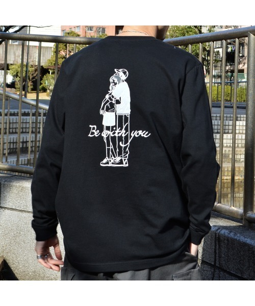 DOUBLE STEAL(ダブルスティール)の「カップルイラストロンT(Be with you)(Tシャツ/カットソー・メンズ・ホワイト/ブラック/アッシュグレー・LARGE/MEDIUM)」の15枚目の写真