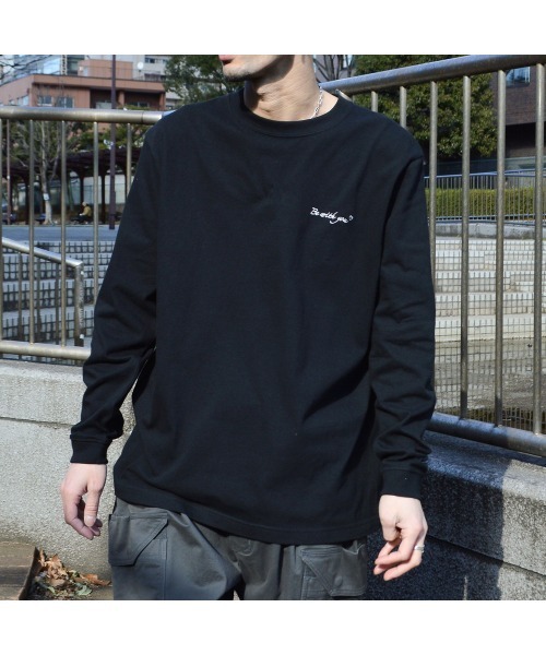 DOUBLE STEAL(ダブルスティール)の「カップルイラストロンT(Be with you)(Tシャツ/カットソー・メンズ・ホワイト/ブラック/アッシュグレー・LARGE/MEDIUM)」の16枚目の写真
