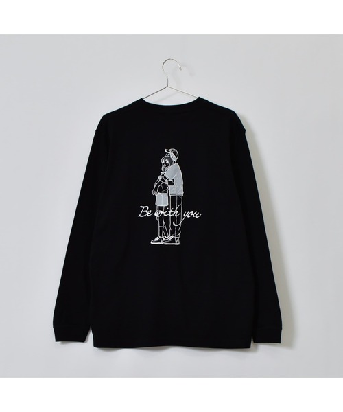 DOUBLE STEAL(ダブルスティール)の「カップルイラストロンT(Be with you)(Tシャツ/カットソー・メンズ・ホワイト/ブラック/アッシュグレー・LARGE/MEDIUM)」の20枚目の写真