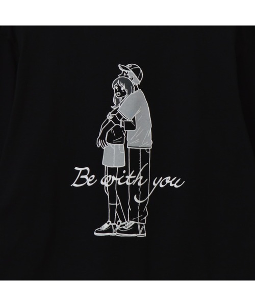 DOUBLE STEAL(ダブルスティール)の「カップルイラストロンT(Be with you)(Tシャツ/カットソー・メンズ・ホワイト/ブラック/アッシュグレー・LARGE/MEDIUM)」の22枚目の写真