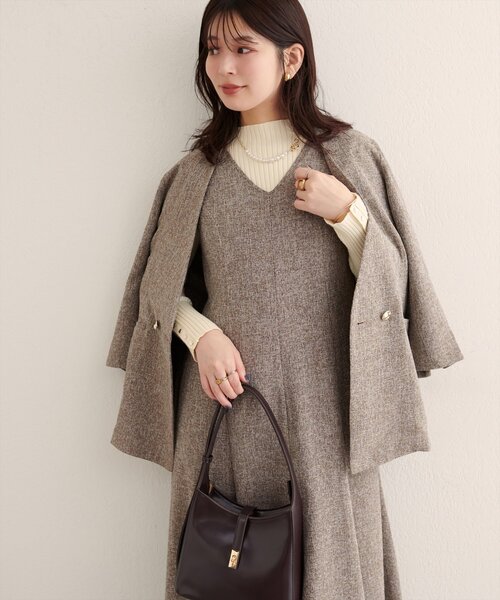 natural couture（ナチュラルクチュール）の「【WEB限定】マーメイドフレアワンピース（ワンピース・レディース・ブラック/ブラウン/グレー/オフホワイト・FREE）」の4枚目の写真