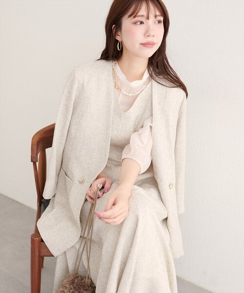 natural couture（ナチュラルクチュール）の「【WEB限定】マーメイドフレアワンピース（ワンピース・レディース・ブラック/ブラウン/グレー/オフホワイト・FREE）」の6枚目の写真