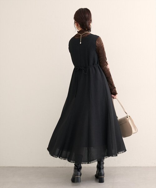 natural couture（ナチュラルクチュール）の「【WEB限定】マーメイドフレアワンピース（ワンピース・レディース・ブラック/ブラウン/グレー/オフホワイト・FREE）」の14枚目の写真