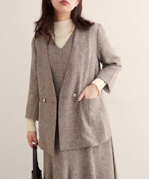 natural couture（ナチュラルクチュール）の「【WEB限定】マーメイドフレアワンピース（ワンピース・レディース・ブラック/ブラウン/グレー/オフホワイト・FREE）」の21枚目の写真