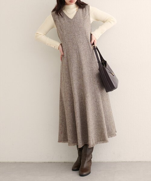 natural couture（ナチュラルクチュール）の「【WEB限定】マーメイドフレアワンピース（ワンピース・レディース・ブラック/ブラウン/グレー/オフホワイト・FREE）」の22枚目の写真