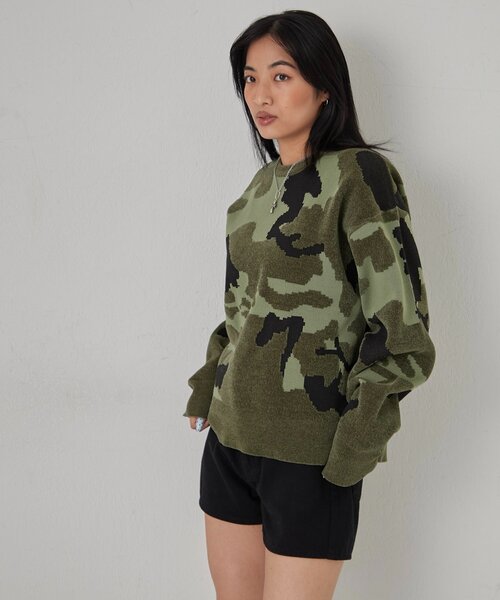 セール】KOOKYNモール糸カモ柄クルーニット（ニット/セーター）｜WHO'S