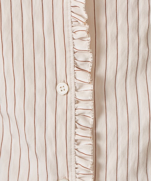 COLLAGE GALLARDAGALANTE（コラージュガリャルダガランテ）の「フリルカラーシャツ（シャツ/ブラウス・レディース・ベージュ/サックスブルー・FREE）」の16枚目の写真