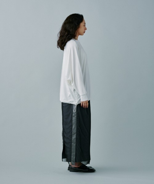 terrace(テラス)の「オーバーチュールドルマンプルオーバー(Tシャツ/カットソー・レディース・ブラック/オフホワイト/アッシュグレー・MEDIUM)」の12枚目の写真