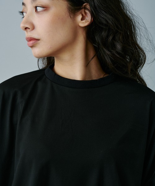 terrace(テラス)の「オーバーチュールドルマンプルオーバー(Tシャツ/カットソー・レディース・ブラック/オフホワイト/アッシュグレー・MEDIUM)」の17枚目の写真