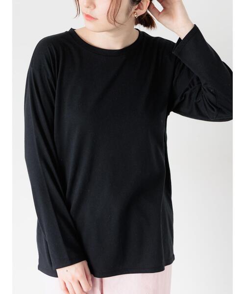 Lugnoncure（ルノンキュール）の「無地/ボーダー天竺トップス（その他トップス・レディース・ブラック/オフホワイト/ホワイト・F）」の3枚目の写真