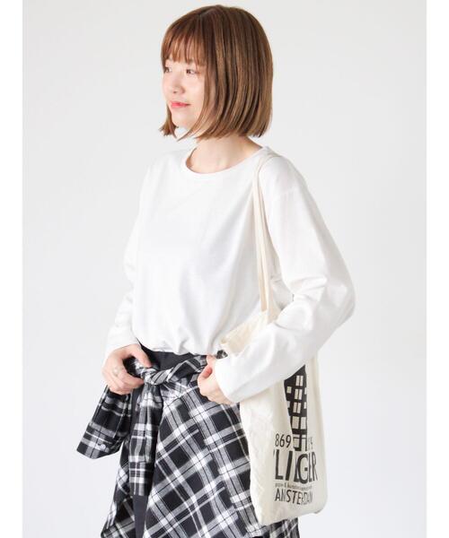 Lugnoncure（ルノンキュール）の「無地/ボーダー天竺トップス（その他トップス・レディース・ブラック/オフホワイト/ホワイト・F）」の13枚目の写真