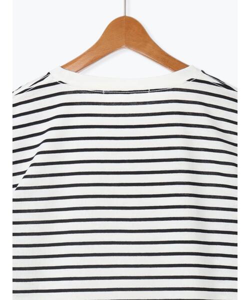 Lugnoncure（ルノンキュール）の「無地/ボーダー天竺トップス（その他トップス・レディース・ブラック/オフホワイト/ホワイト・F）」の5枚目の写真