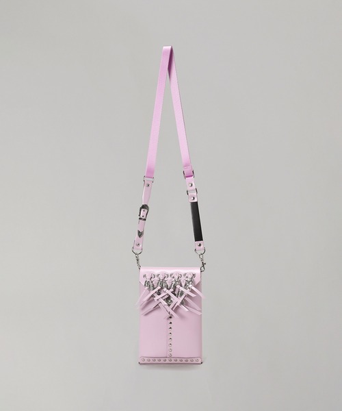 TOGA PULLA(トーガ プルラ)の「TOGA PULLA Leather shoulder pouch TZ251-AG989(ショルダーバッグ・レディース・カーキ/ピンク・ONE SIZE)」の2枚目の写真