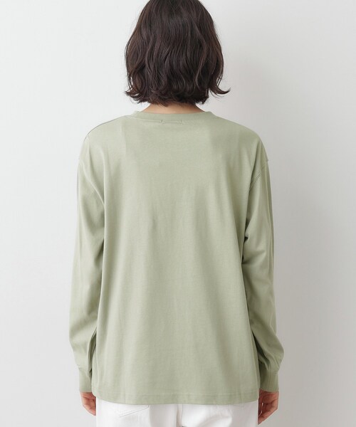 Dessin（デッサン）の「【ユニセックス/洗える】ビッグロゴロンT（Tシャツ/カットソー・レディース・ホワイト系/ライトグリーン/ネイビー・01/02/03/04）」の10枚目の写真