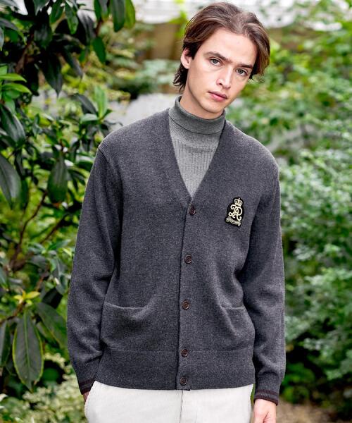DRESSTERIOR(ドレステリア)の「ウォッシャブル エンブレムカーディガン(カーディガン/ボレロ・メンズ・ブラック/ダークグレー・90/94/92/91)」の1枚目の写真