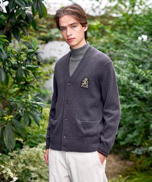 DRESSTERIOR(ドレステリア)の「ウォッシャブル エンブレムカーディガン(カーディガン/ボレロ・メンズ・ブラック/ダークグレー・90/94/92/91)」の5枚目の写真