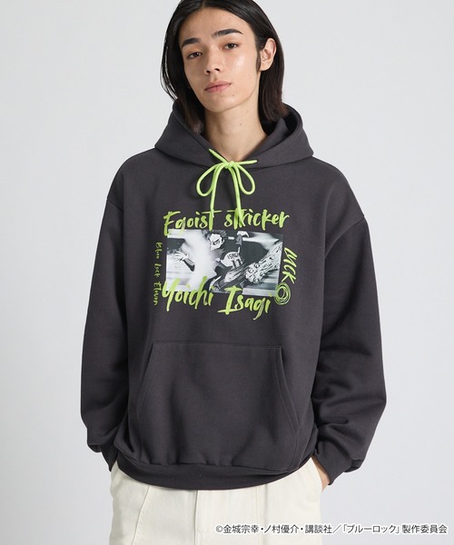 Moi dix Mois 裏起毛 ブルーロゴ パーカー XL ブラック ブルーロック