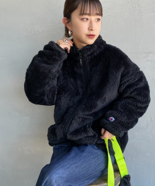 WEB限定Champion/チャンピオン別注ボアフリースジャケット ボアブルゾン WEB限定追加2》別注【Champion/チャンピオン】ボアフリースジャケット