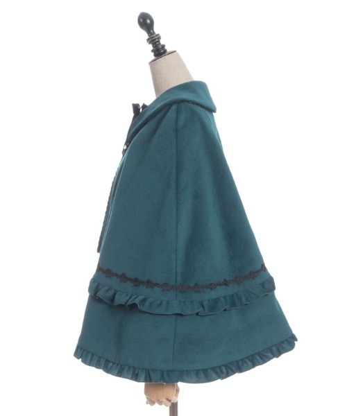 Chalmiere シャルミエール フリルケープコート グリーン axes Chalmiere シャルミエール フリルケープコート グリーン axes