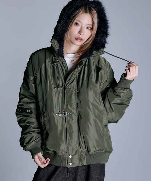 MSG(エムエスジー)の「Buyer's Select/ ファイヤーマンバックル N-2Bジャケット【UNISEX】(その他アウター・メンズ・カーキ/ブラック・L/M/S)」の5枚目の写真