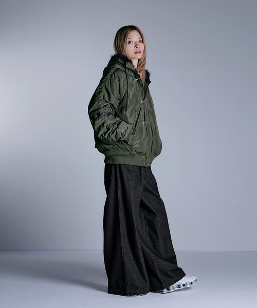 MSG(エムエスジー)の「Buyer's Select/ ファイヤーマンバックル N-2Bジャケット【UNISEX】(その他アウター・メンズ・カーキ/ブラック・L/M/S)」の8枚目の写真