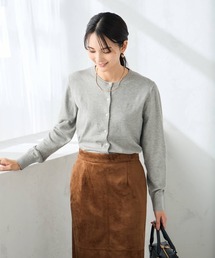 a.v.v（アーヴェヴェ）の「【洗える】クルーネックスプリングニットカーディガン（カーディガン/ボレロ）」