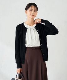 a.v.v（アーヴェヴェ）の「【洗える】クルーネックスプリングニットカーディガン（カーディガン/ボレロ）」