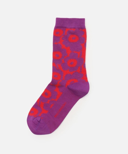 marimekko(マリメッコ)の「Linjaus Unikko / socks(ソックス/靴下・レディース・レッド/パープル/ベビーピンク/ライトブルー・40/37/34)」の5枚目の写真